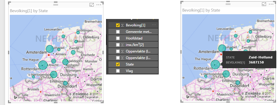 Roelofs en Schenk - Power BI, Het hernoemen van het veld 'provincie' naar 'state' zodat Power BI herkent dat het om een provincie gaat